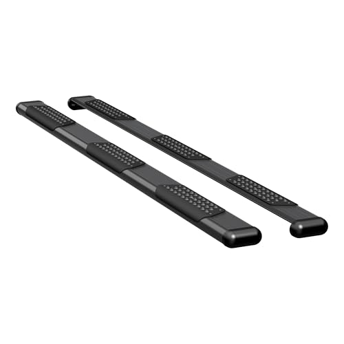 Estribos laterales ovalados Luverne O-Mega II 102 pulg aluminio negro