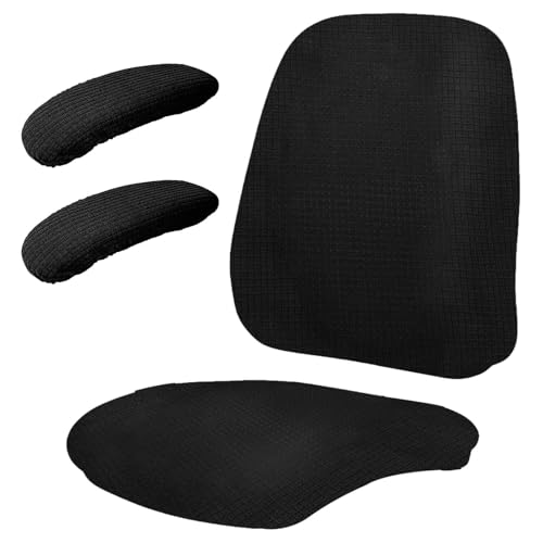 SUNJOYCO Office Chair Cover Set, Computer Chair Slipcover with Armrest Cover, Removable Washable Seat Slipcover Protector