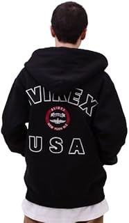 [アヴィレックス] VARSITY LOGO SWEAT ZIP UP PARKA バーシティ ロゴ スウェット ジップ アップ パーカー メンズ 783-4931002