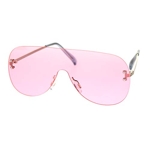 Image of Minimal Shield Rimless Futuristic Large Racer Pilots Sunglasses