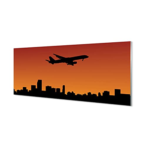 Photo Image - Plan et Ciel Coucher de Soleil Tableau Decoration Murale 125x50