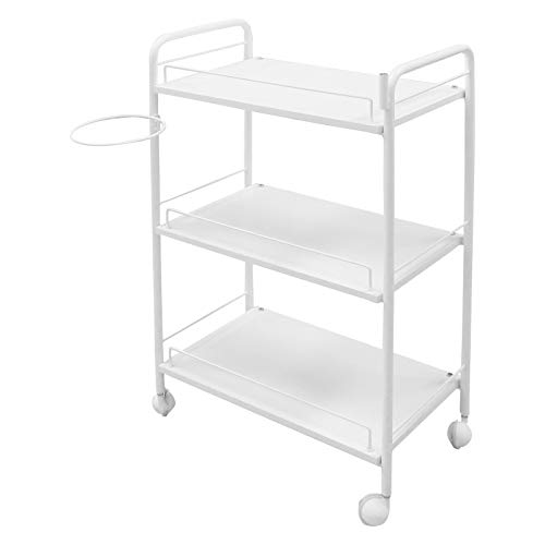 GreenLife® 3 Shelve white Trolley SPA Beauty Salon Equipment With Lamp Holder Beauty Tray Storage Cart