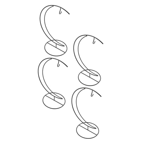 Veemoon 4pièces Support Suspendu Forme De Lune pour Fleurs Verre Lot de Pots Hydroponiques Décoratifs pour Bureau Et Intérieur