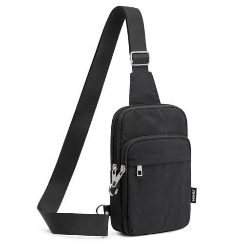 G4Free Small Sling Bag for Women, Anti Theft RFID Blocking Mini Crossbody Purse for Travel, Black