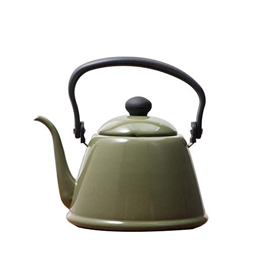WSYGHP Schwanenhals-Wasserkocher, handgefertigt, Emaille, für den Haushalt, lange Öffnung, Kaffee-Wasserkocher, Kaffee…