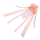 COSMEVIVI 結婚式の車の装飾用人工花キット リボン蝶結び付きハンドルアクセサリー ウェディングカーのバックミラー 椅子 段向け装飾品