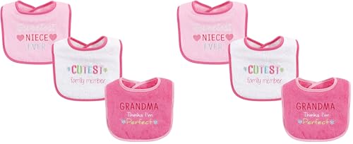 Image of Luvable Friends Unisex Baby Cotton Terry Drooler Bibs with Fiber Filling
