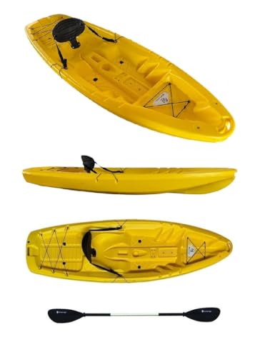 Canoa monoposto Gil 2.0 misura 254 cm Big Mama con seggiolino e pagaia (GIALLO)