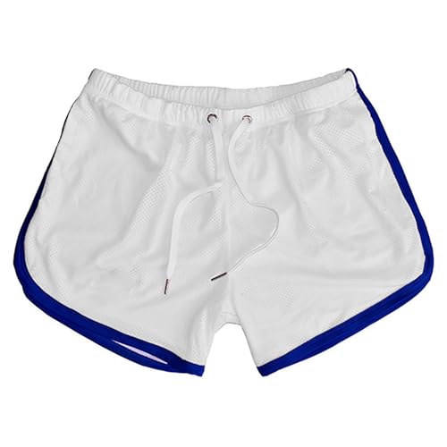 Mens Shorts Summer Breathable Quick Drying Gym Shorts Elastic Waist Drawstring Running Shorts Casual Mesh Beach Shorts2