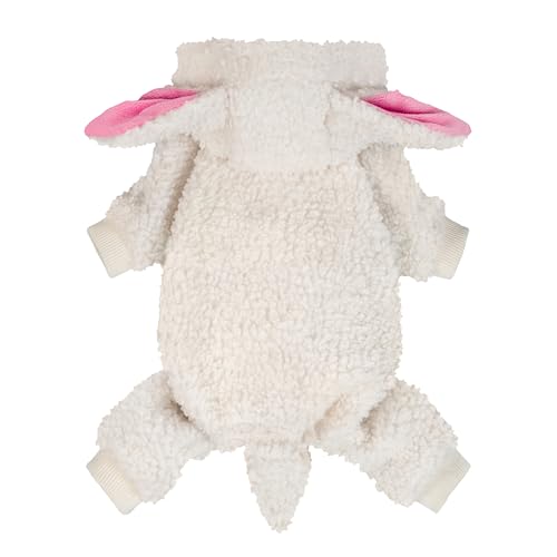 Fitwarm Halloween Sheep Dog Costumes Funny Clothes for Small Dogs Boy Girl Pet Apparel White Pink XXL