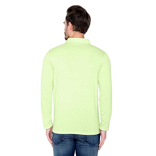 Image of Men's Cotton Blend Full Sleeve Zip Neck Polo T-Shirt (Pack of 1)