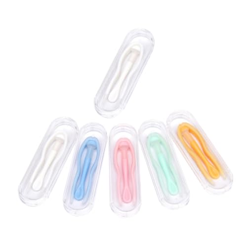 FOMIYES 6 juegos Pinzas y Ventosas para Lentes de Contacto Plástico Seguro para Lentes Herramienta Práctica para Poner y Quitar Lentillas Color Aleatorio Kit Portátil para Color Aleatorio