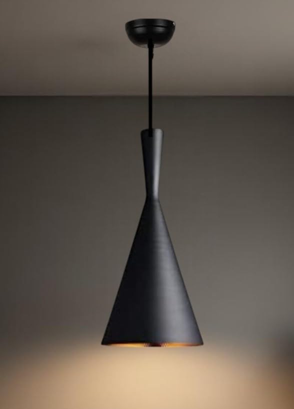 Image of GreyWings Modern Black Aluminium Hanging Pendant Light for Ceiling, Dcorative Lamp, Inoor Light for (Bulb not Included) Small Pack of 1