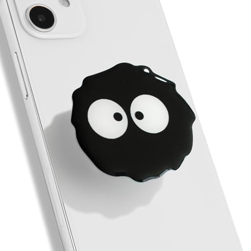 On The Grip Cute Cartoon Briquette Acrylic Multi Functional Collapsible Expandable Mobile Phone Grip & Kickstand (Black)