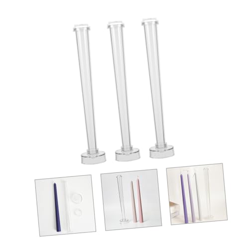 ARTIBETTER Beeswax Candle 3pcs Plastic Taper Easy to Clean Creative Shape Perfect for DIY Craft Wedding Decor - Image 5