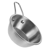 Koreanische Schüssel mit Griff aus Edelstahl, Silber, für Reiswein