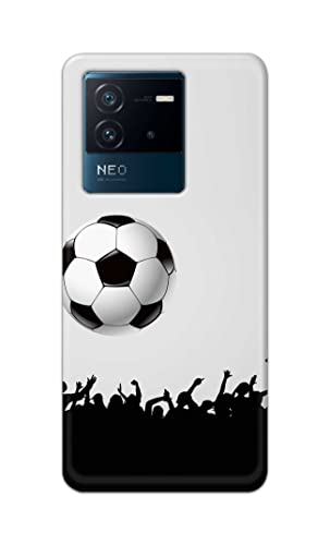 Image of Printed Hard Back Cover Case for Vivo iQOO Neo 6 5G Back Cover (Football Icon) -702