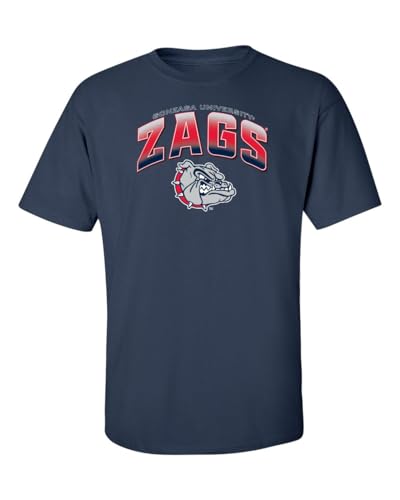 CornBorn Gonzaga Tshirt Men - Gonzaga University Apparel - Zags Full Color Fade - Navy Blue - Medium