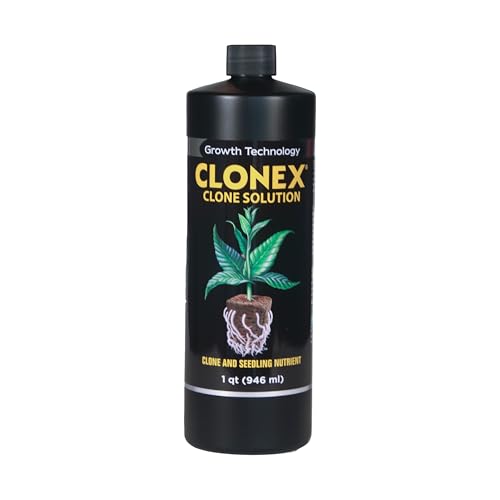 Clonex Clone Solution, Professional-Grade Nutrient Formula for Seedlings, Cuttings, and General Use. Feeds Young Plants, Helps Promote Growth & Rapid Root Development - 1 Quart