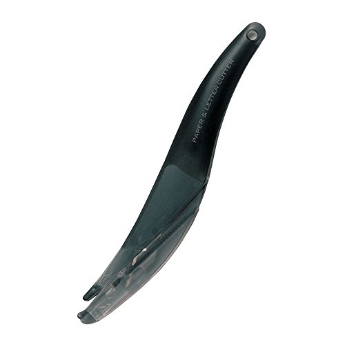 Ouvre-lettre Midori noir pour ouvrir le courrier à la maison ou sur une table de travail
