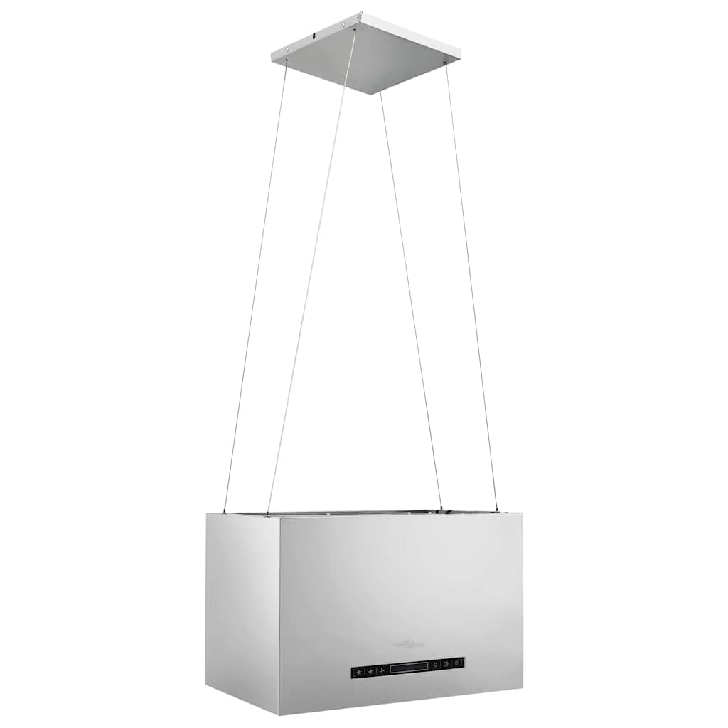 Campana colgante de acero inoxidable con sensor táctil LCD de 55 cm, campana extractora silenciosa con filtro de carbón activo e iluminación LED para cocina y estufa
