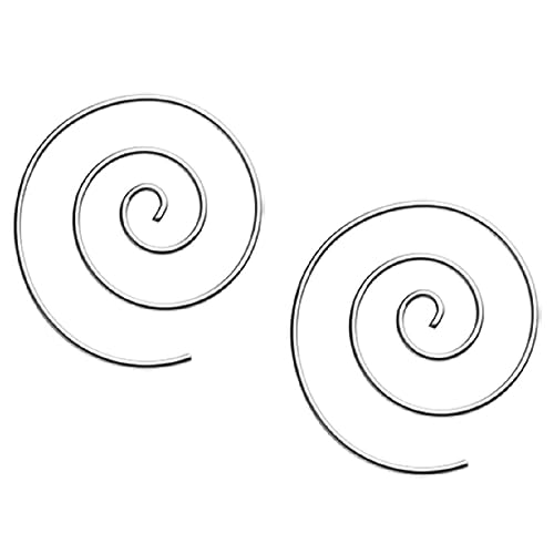 14-20GA Stainless Steel Small Spiral Coiled Hoop Earrings, Sold as a Pair