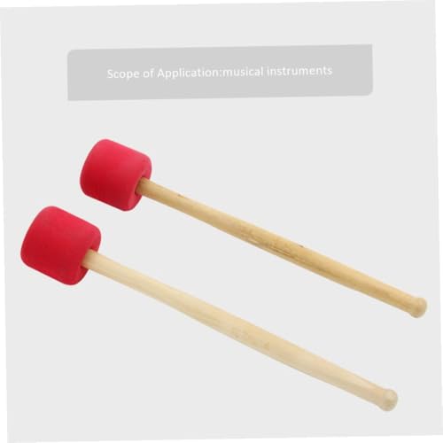 Mazo para bombo grande con mango de madera, baqueta para instrumentos de percusión, accesorio para bateristas y músicos miniatura 5