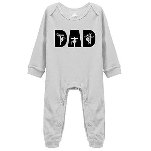 Lineman Dad Cool Rompers for Baby Boys & Girls' One-Piece Footies Newborn Romper