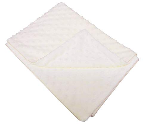 Merino Wool Bedding Decke 2 in 1 multifunktions Kashmir & Bubble blanquet Baby Kuscheldecke Bettdecke 75 x 100 cm BABY decke Kinder Decke (White/Cream)