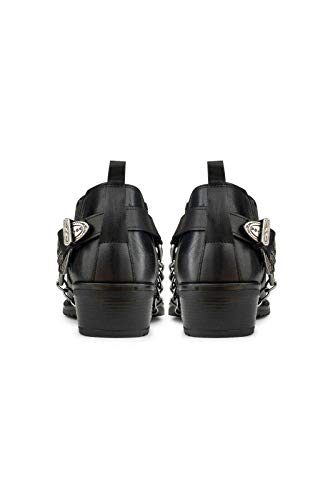 Mens Real Leather Wincklepickers Snake Pattern Cowboy Riding Western Shoes with Cuban Heel and Leather Chain4