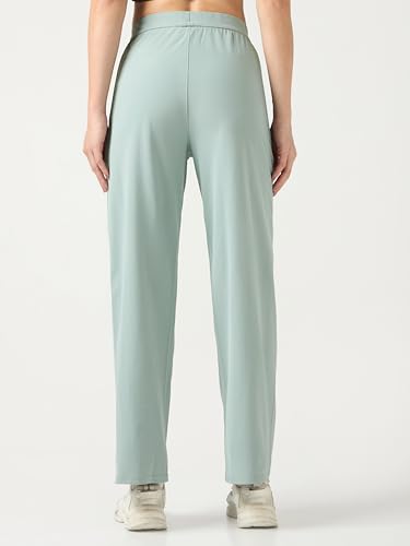 Image of TECHNOSPORT Women's Straight Fit Solid Track Pant for Casual Wear, Active Lifestyle