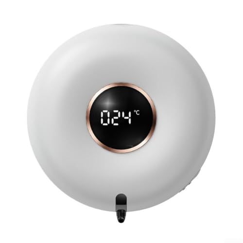 Bombas de jabón automáticas orbiculares, dispensador de jabón de montaje en pared de mano recargable de 280 ml para cocina, baño, espuma para el hogar