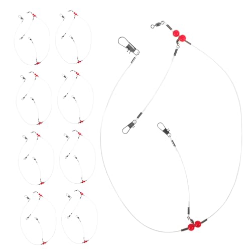 SUPVOX Saltwater Fishing Leaders Swivels 12pcs Snap Design Lure Fishing Wires Biteresistant
