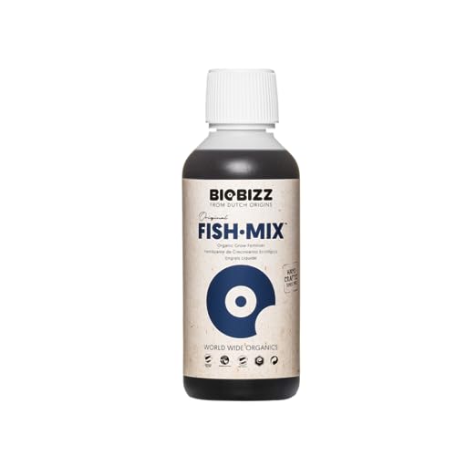 GROWMANIA Fertilizante Fish Mix de BioBizz 250 ML | Abono para Crecimiento de Plantas y Cultivos | Sustrato Acelerador Crecimiento