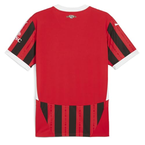 Puma Mens Acm Crew Neck Short Sleeve Home Jersey Replica Casual - Red - Size XXL, Red/Black
