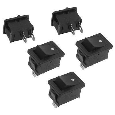 Interrupteur basculant SPST 2 broches AC 250V 6A pour vos petits appareils électriques lot de 5