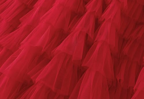 Women’s Multilayer Ruffles Tulle Skirt A-Line Fairy Midi Skirt High Waist Cake Dress Long Tutu Party Skirt 20253