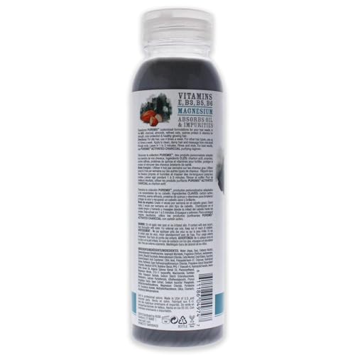 RUSK Puremix Activated Charcoal Detox Shampoo for Clean, Soft Hair - Sulfate-Free