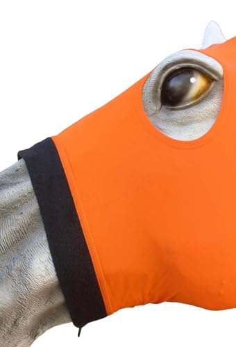 Image of CHALLENGER Large Horse Comfort Stretch Spandex Neck Hood Mane Stay Black