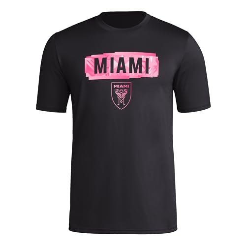 adidas Men's Inter CF MLS Short Sleeve T-Shirt, Black Miami, Large