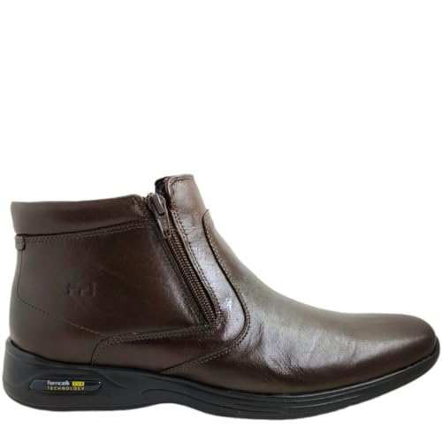 Botina Social Masculina em Couro Confort Ferricelli Ranover Rnv60020