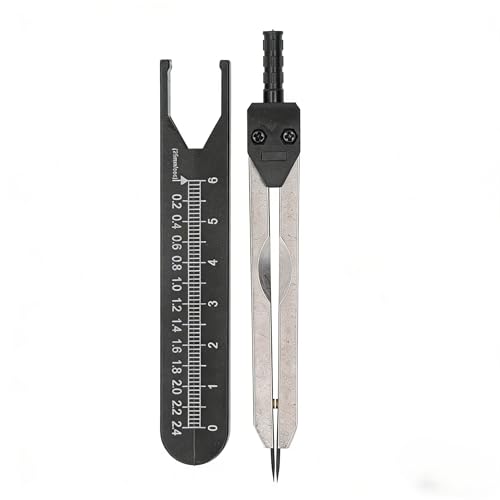 Telituny Graduatore ECG, Calibro ECG in Acciaio Inossidabile, Strumento di Misurazione ECG da 0-2,4 Pollici per Studenti di Medicina e Infermieristica