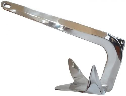 PONTTOR M Anker Bootsanker Bruce Anker Edelstahl A4 für Boot Yacht Schiff Marine Dinghy 2 kg
