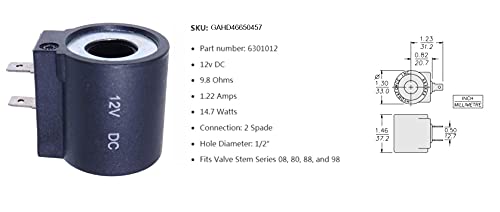 Bobina de válvula solenoide 12V soluciona fallos de arranque en HydraForce 08 80 6