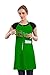 Tablier avec 2 poches, tablier de cuisine pour cuisine, restaurant avec différentes couleurs pour barbecue, chef, boulanger, serveur, peinture, coiffeur, café, jardin, hommes et femmes (Vert)