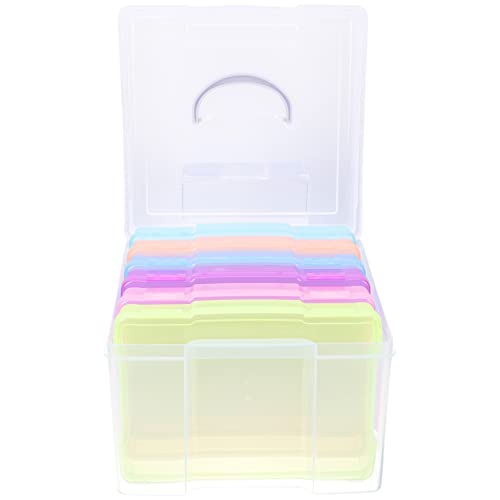 balacoo 5x7 Photo Storage Cases Card Organizer Box Round Corners Easy Access for Small Items