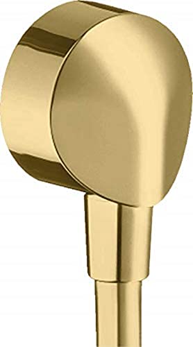 hansgrohe FixFit E 27454990 Without backflow Preventer Polished Gold Optic Wall Connection, Polished Gold Look