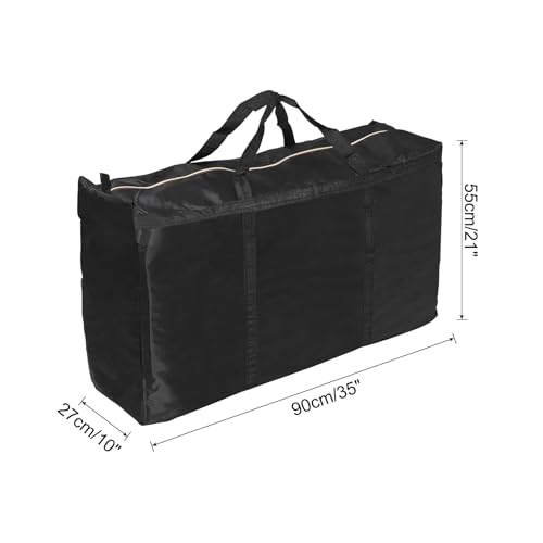 PATIKIL 35" Extra Large Moving Bag for Travel, 210D Oxford Waterproof Storage Bag with Double Zippers Duffle Bag for Storage Packing Home Traveling Camping, Black (35"x10"x21")2