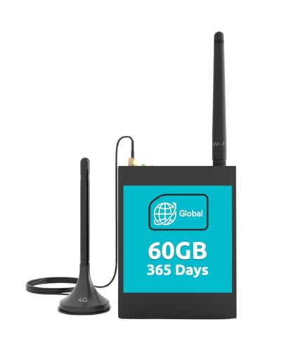 Image of LINOVISION Industrial Global 4G LTE Cellular Router with Pre-Loaded Data Plan - 60GB 365 Days, Virtual SIM Router Supports Plug-n-Play, RS232 /RS485, MQTT, Global Coverage and Pay as You Go