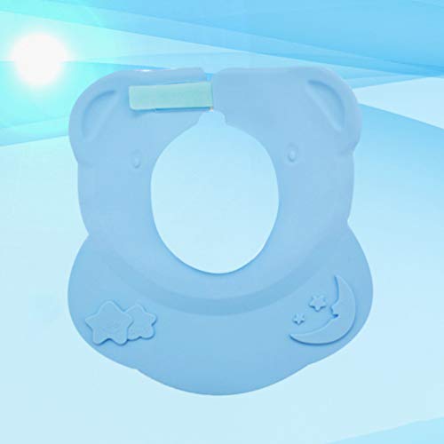 Boné de chá de bebê EXCEART com viseira de silicone e protetor de orelha ajustável touca de chuveiro